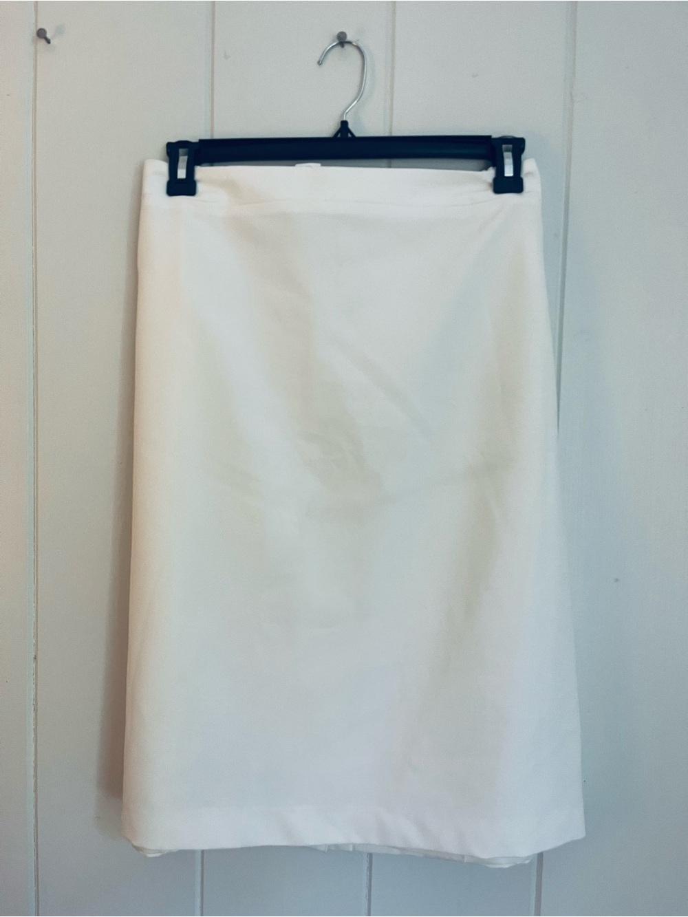 Ivory Pencil Skirt, Lined Elastic Waist, Office Work Classic, Size 18W, NWT
